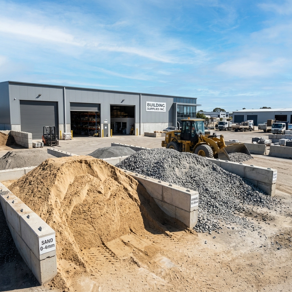 Piles of construction sand and crushed stone - Potencial Lar Eldorado SP